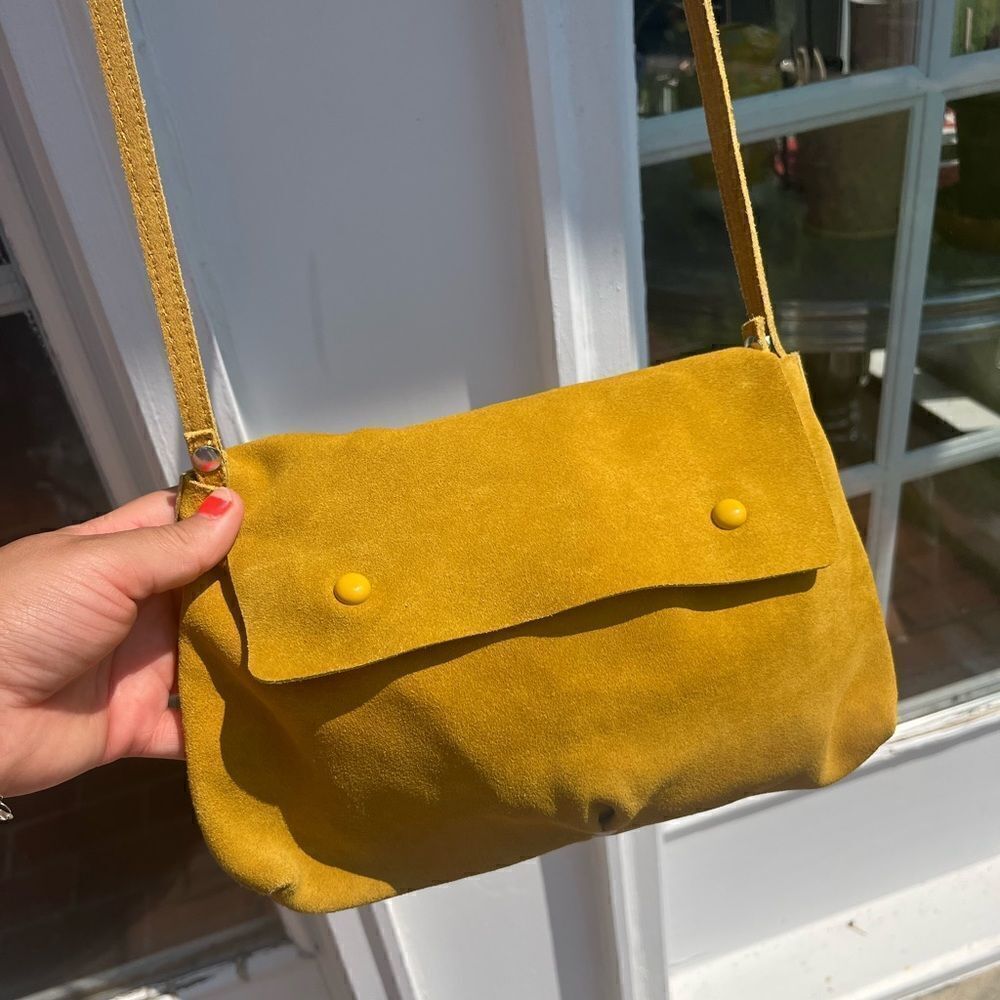 Anthropologie Suede Crossbody Bag NWT - Picture 2 of 6